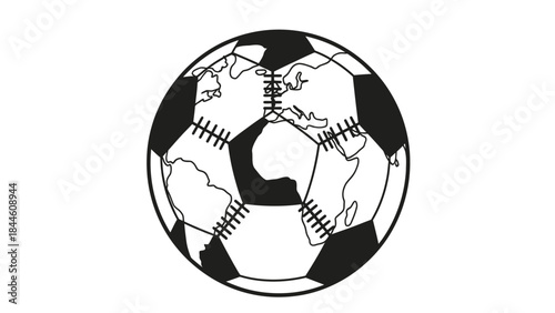 A 3d vector illustration featuring a round soccer ball and football alongside an easter egg as a sphere symbol of sport competition and world championship play