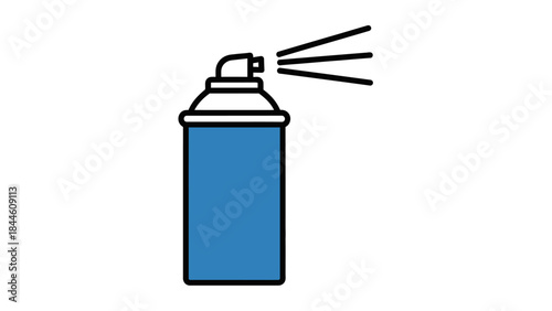 Aerosol spray can or water bottle isolated on white background with room for your paint or deodorant design