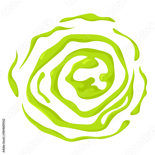 Bad smell cloud icon. Green gas toxic fume and stench effect. Flat vector illustration of swirl disgusting odor and poison vapor isolated on a white background.