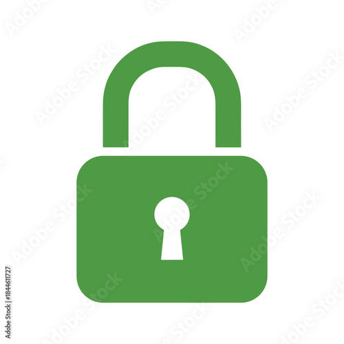 Unlocked green padlock symbolizing security and access