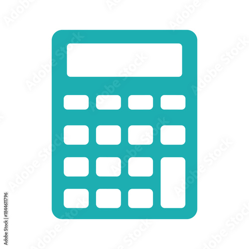 Simple calculator icon with teal color
