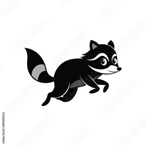 Raccoon icon isolated on white background