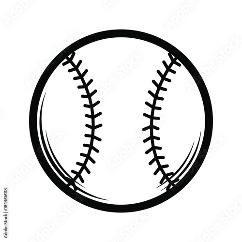 Baseball icon illustration on white background