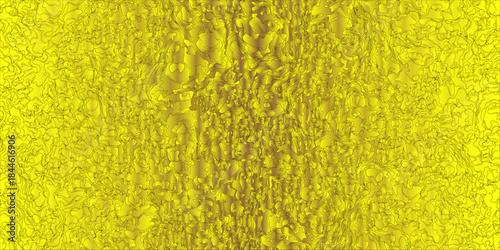 Abstract yellow paint texture on a canvas surface with a subtle gold and green color pattern
