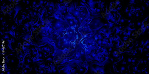 Flowing blue water drops pattern texture with dark liquid motion design
