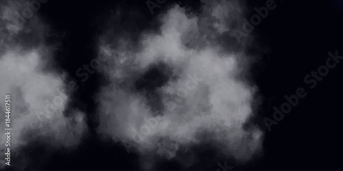 Dark blue night sky with light white cloud smoke explosion in the air