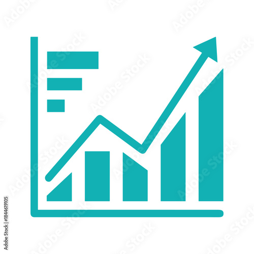 Growing business graph illustration