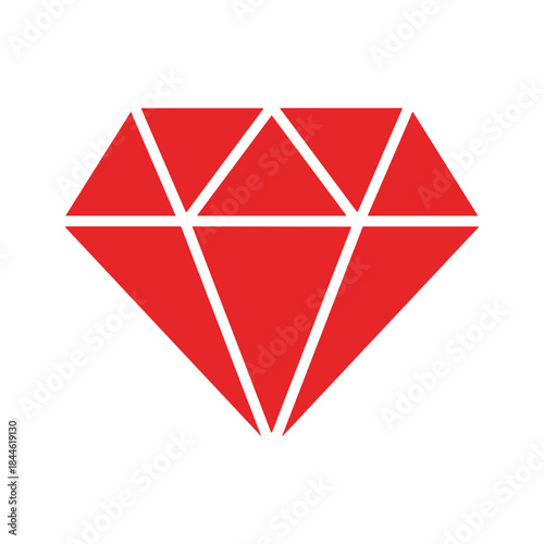 Red diamond icon on white background