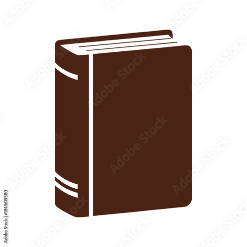 A simple brown book with white pages