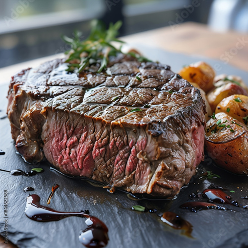Juicy Grilled Steak with Herbs and Spices