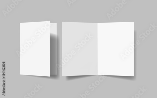 Canvas Print bifold brochure blank isolated mockup