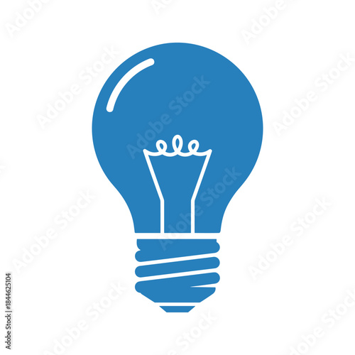 Simple blue light bulb icon representing idea