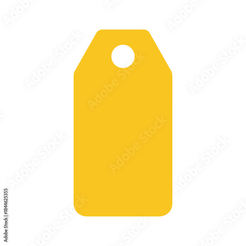 Yellow tag icon on white background
