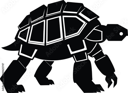 Geometric Robotic Turtle Silhouette

