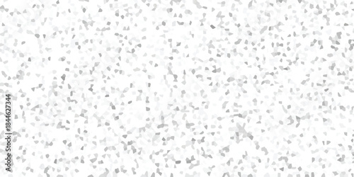 Abstract White And Light Grey Mosaic Pattern With Small Irregular Polygons Scattered Across A Clean Surface For Minimalist Design Applications