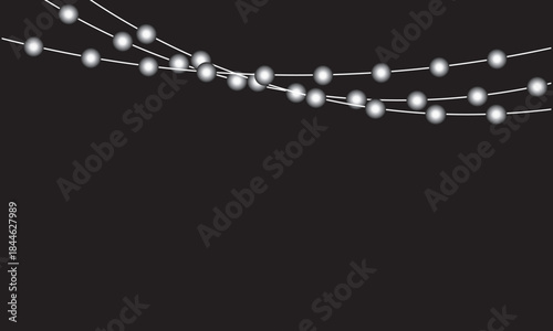 Christmas lights on a background. Christmas light vector . Design for advertising invitations, web banners, postcards background.   Christmas, party and new year decoration. 