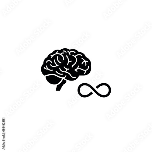 Brain with Infinity Symbol Limitless Icon