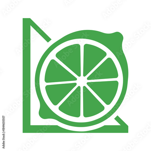 Fresh lime slice logo design