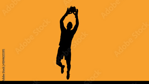 Vector illustration of a black silhouette of a woman dancing and doing yoga for sport fitness and art