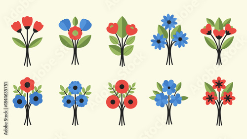 Colorful tulips vector illustration pattern for spring floral design