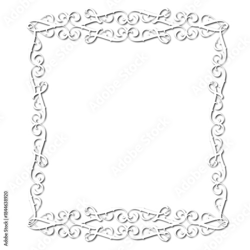Vintage decorative vector frame in Gothic style - elegant black vector frame on white background, SVG,  middle ages, hallowen, Christmas.