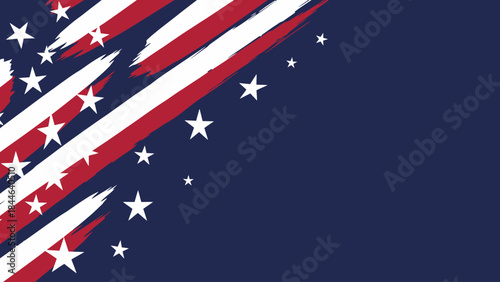 Vector USA Flag Illustration – Stars and Stripes Symbol for American Identity, National Unity, Historical Significance, and Patriotic Design Themes