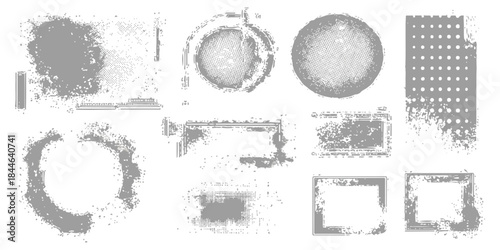 Collection of abstract grunge shapes