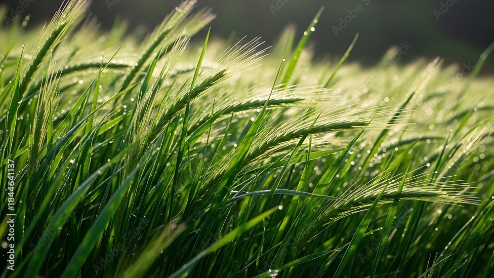 Obraz premium Golden wheat field in morning light