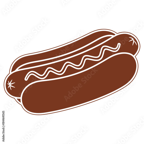 Delicious Hot Dog in Bun with Mustard Perfect for Summer BBQs