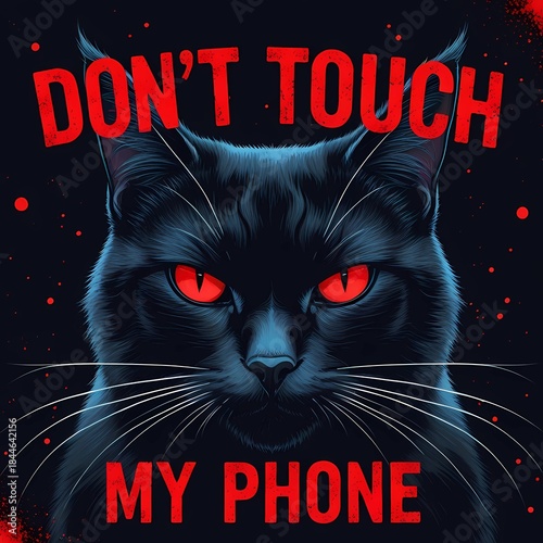 black cat with red ribbon