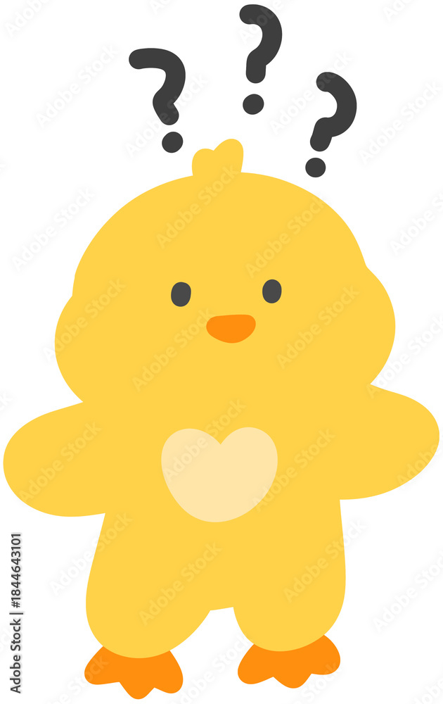 Obraz premium Curious Animal Character with Questioning Expression Hand Drawn Illustration