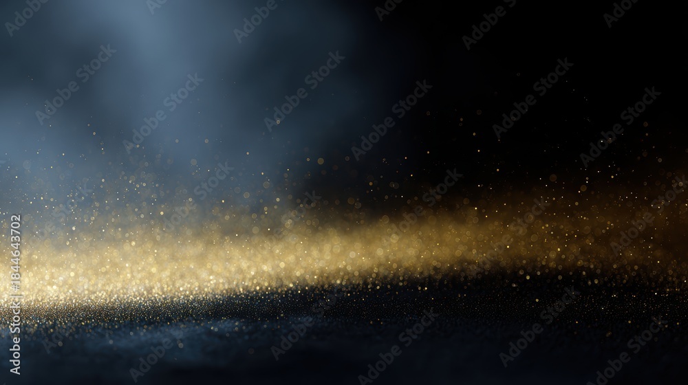 Fototapeta premium luxury dark background with floating golden dust, premium branding style