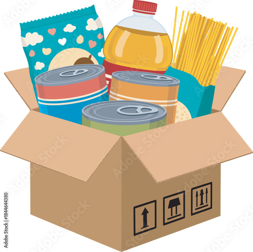 Food Donation Box for Relief and Volunteer Support