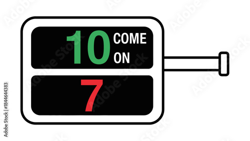 Countdown to Thrill: A sleek digital scoreboard displays game scores with dynamic contrast. The bright green and red numbers flash a vibrant signal.
