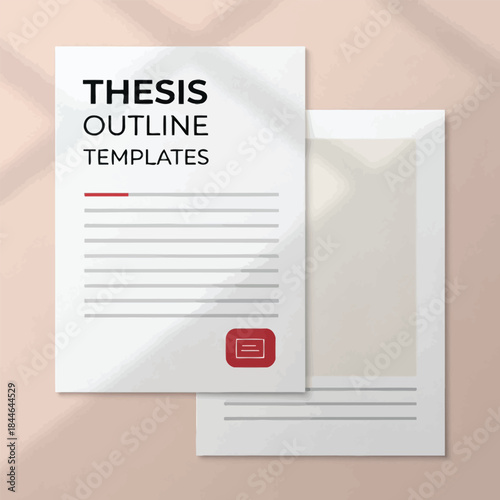 Thesis Outline Templates on Textured Background document