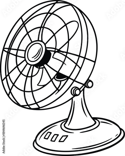 vector illustration of a fan