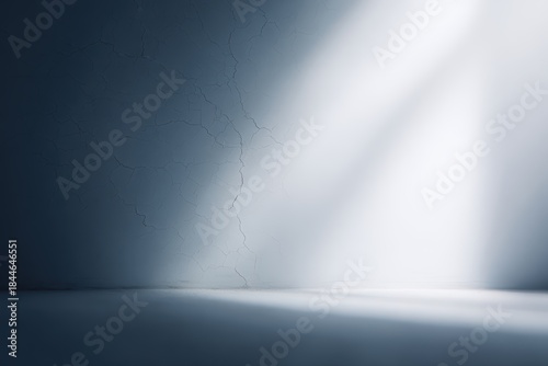 mental health awareness concept, cracked wall with soft light entering, hope and healing theme