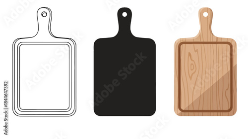 Three Cutting Boards in Different Styles and Materials