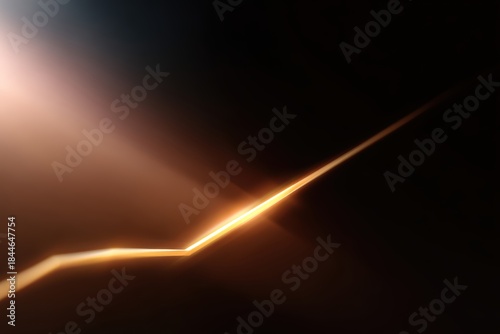 new year success concept, glowing upward graph line, dark background, financial growth theme, professional corporate style