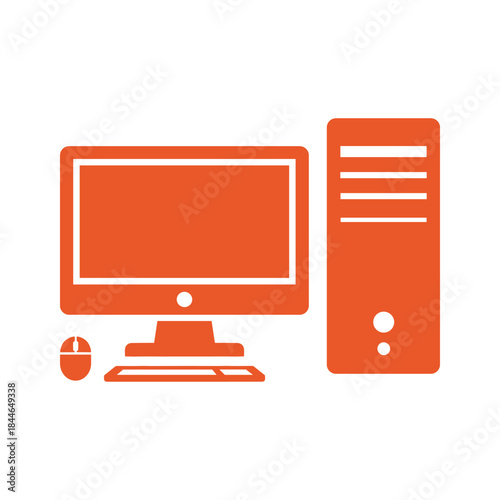 Computer system with monitor and processor