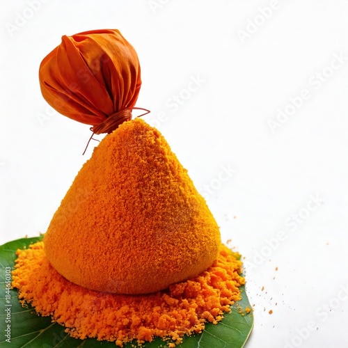 Happy Gudi Padwa Celebration with Traditional Gudi on White Background