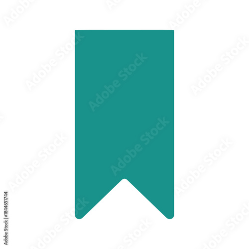 Free Download Simple teal bookmark icon on white background - GFXLoad