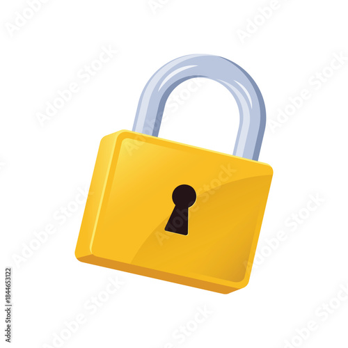 Padlock vector illustration on isolated white background background