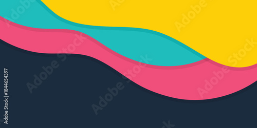 Fluid colorful wave shapes background. Waves color banner. Presentation and business template