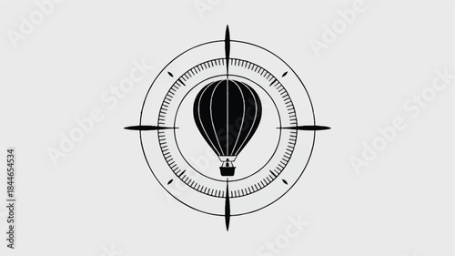 Hot air balloon navigation symbol