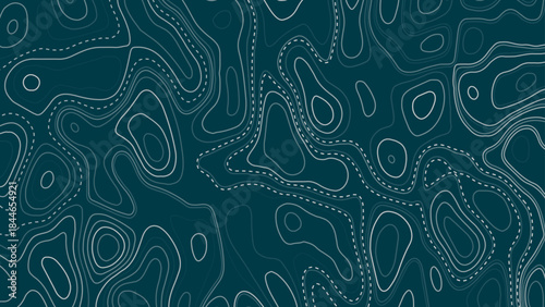 Topographic map pattern background vector. Abstract mountain terrain map background with abstract shape line texture. Design illustration for wall art, fabric, packaging, web, banner, wallpaper.