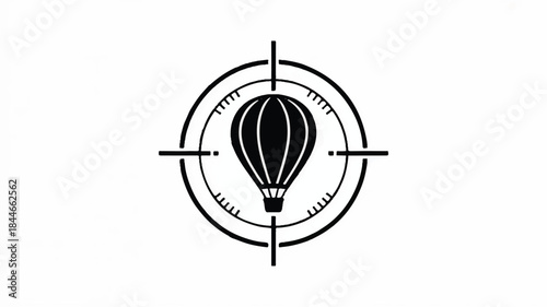 Targeted hot air balloon illustration