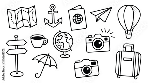 Travel icons collection