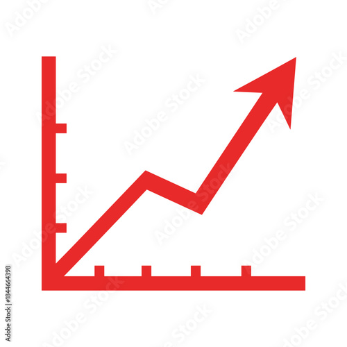 Graph showing steady increase over time