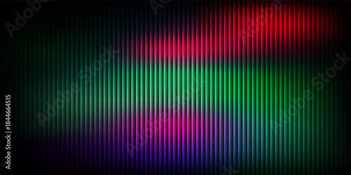 Abstract green, pink, black gradient with vertical stripes, technology-inspired design.